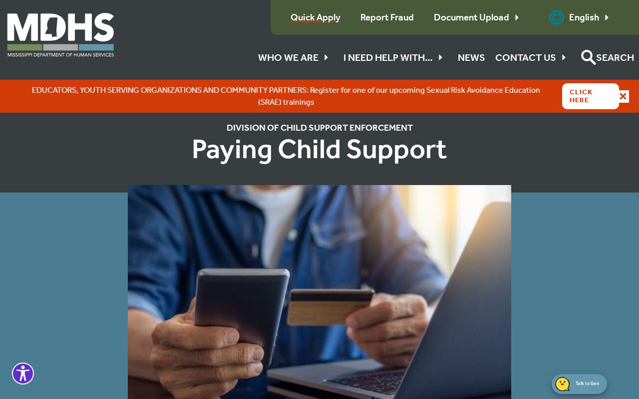 Child support reinstatement route distinct from a Calhoun County arrest warrant